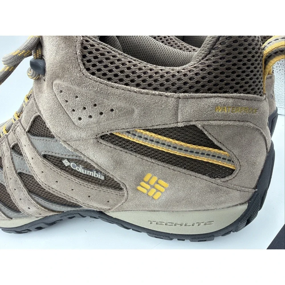 Columbia Men's Waterproof Techlite Hiking Boot 15W Tan‎ Omni-grip 1756